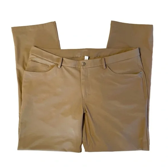 LULULEMON ‘ABC’ Anti Ball Crushing Classic-Fit Pants Brown Artifact Men’s 40 - Picture 3 of 13